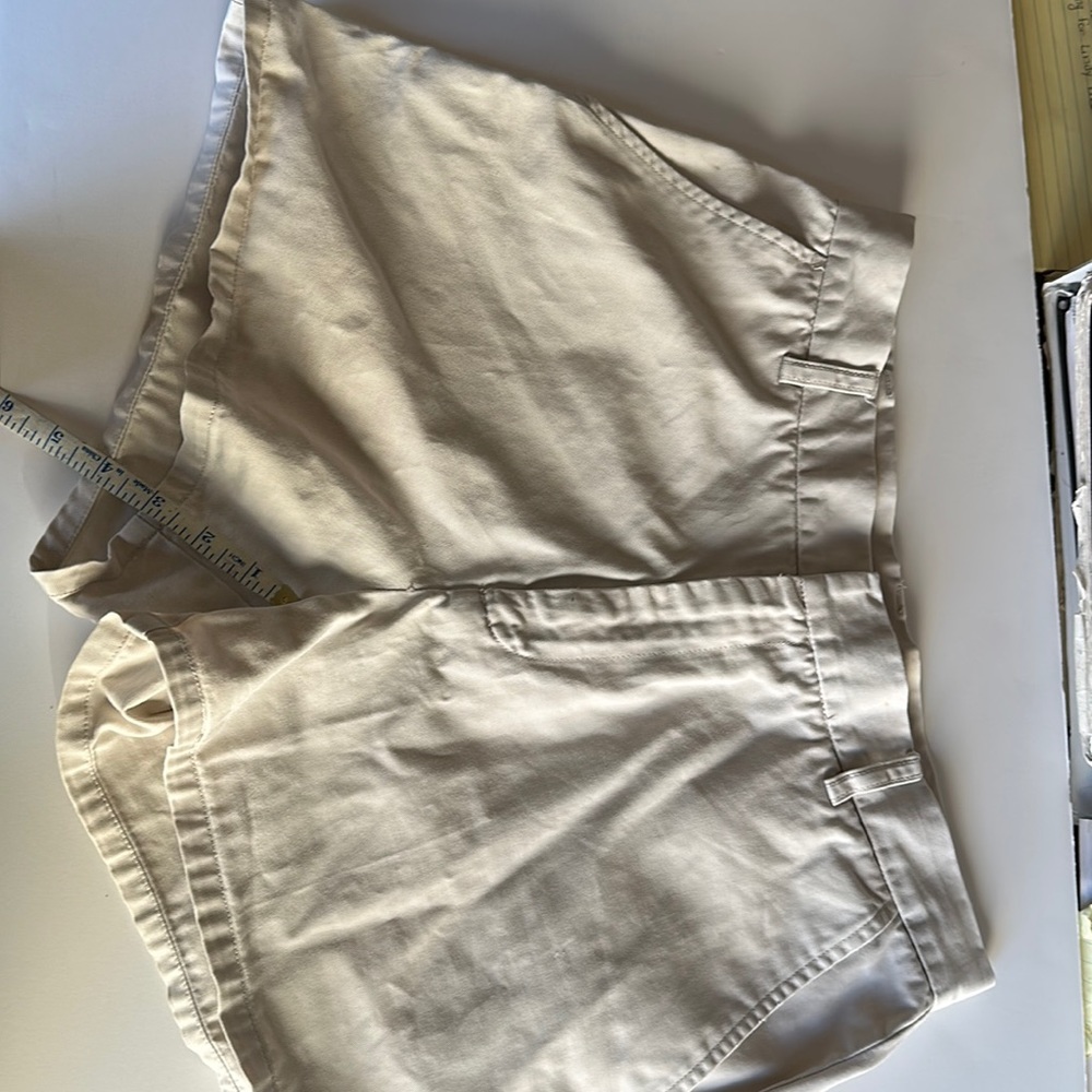 Calvin Klein khaki shorts, 100% cotton, 3” inseam, size 8